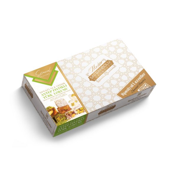 Karışık Antep Fıstıklı Çifte Kavrulmuş Lokum